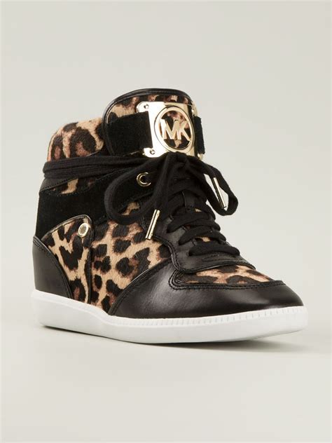 michael kors shoes leopard print|Michael Kors leopard sneakers.